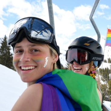 Utah Pride Ride held on a spring day at Brighton Resort
